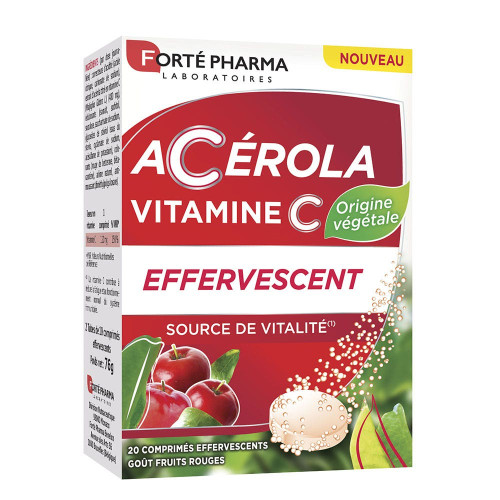 Acérola Vitamine C 20 comprimés effervescents