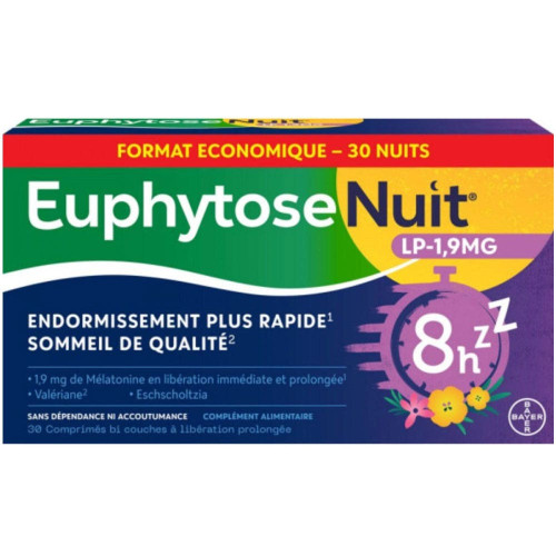 Euphytose Nuit LP 1,9 mg 30 comprimés