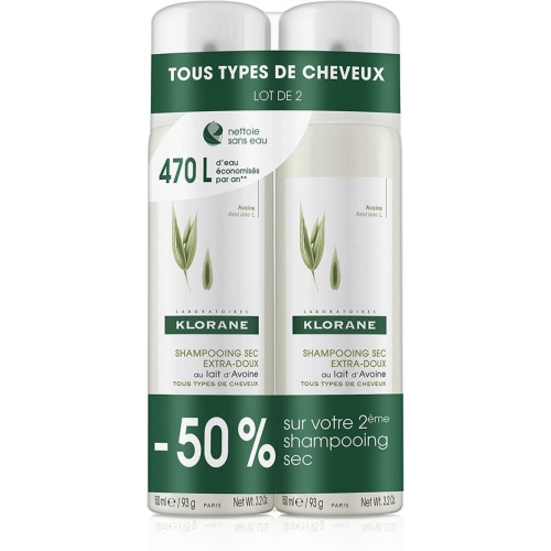 Shampoing Sec Avoine Céramide 2 x 150 ml