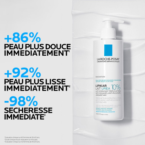 Urea 10% Lait Hydratant Triple Action Anti-Squames 400 ml