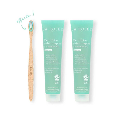 Dentifrice Soin Complet Menthe 2 x 75 ml + Brosse à Dents OFFERTE