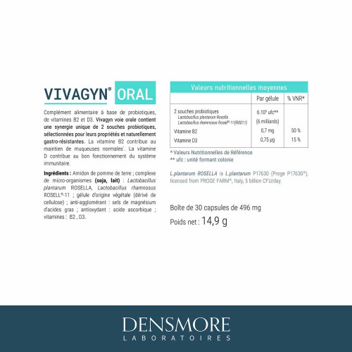 Vivagyn Voie Orale Confort Intime 30 gélules