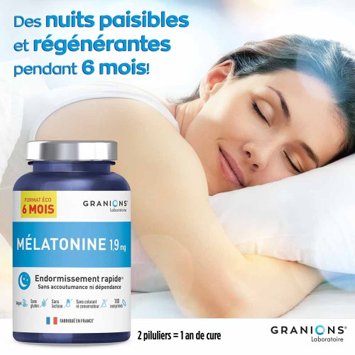 Mélatonine 1,9 mg Endormissement rapide 180 comprimés