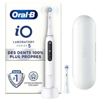 Oral B iO Brosse à dents électrique série 5 Blanche, soin optimal dents