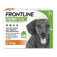 Frontline Combo Chien 2-10 Kg 3 Pipettes Anti-Puces Tiques Pharma360