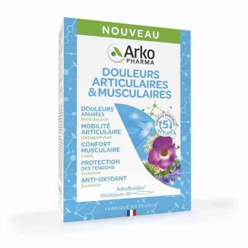 Arkopharma Arkofluides Articulaires Musculaires 20 Ampoules Soulagement Naturel