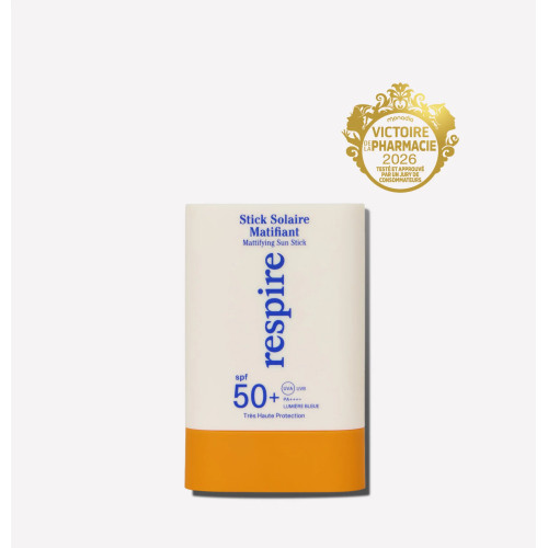 Respire Stick solaire anti-taches SPF 50+ 15g Protection & Matifiant