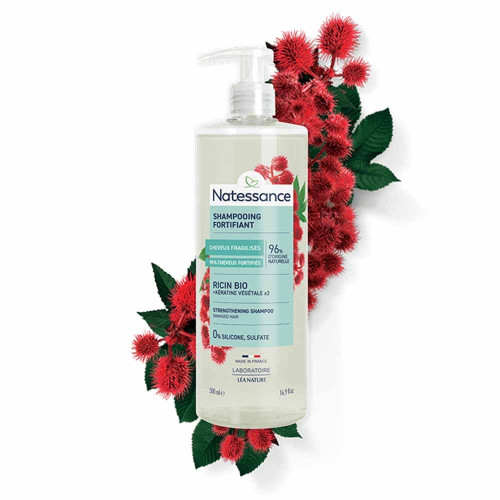 Natessance Shampoing Ricin 500ml Répare et Fortifie Cheveux Pharma360