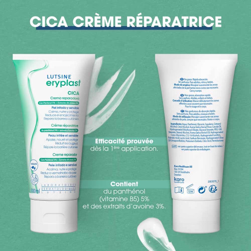 Lutsine Eryplast Cica Crème 100ml Peau Apaisée et Réparée Pharma360