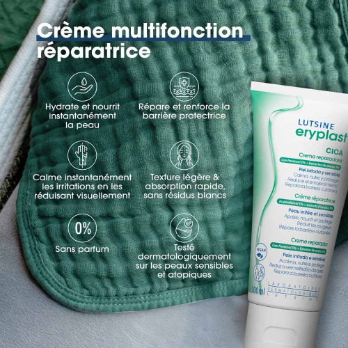 Lutsine Eryplast Cica Crème 100ml Peau Apaisée et Réparée Pharma360