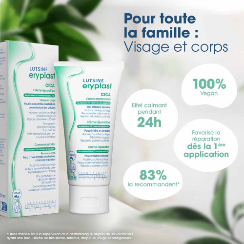 Lutsine Eryplast Cica Crème 100ml Peau Apaisée et Réparée Pharma360