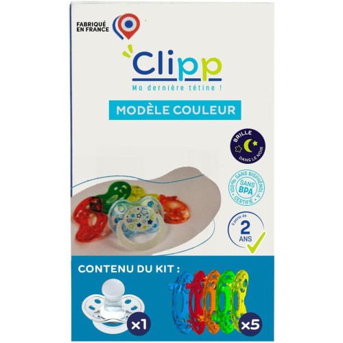 Clipp Tétine de sevrage enfants 5 collerettes silicone sans BPA