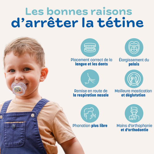 Clipp Tétine de sevrage phosphorescente sevrage doux enfants 2+ ans