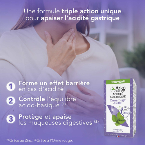 Arkopharma Arkogélules Acidité Gastrique 40 gélules Soulagement Rapide