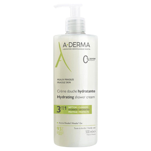 ADERMA Crème Douche Hydratante 500ml Peaux Fragiles Confort Optimal