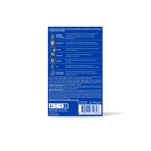 Bion 3 Multi Oméga 3 30+30 Énergie Immunité Cardio Bien-être Pharma360