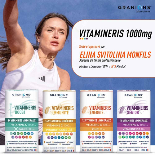 Granions Vitamineris Senior 30 comprimés Bien-être et Vitalité Seniors