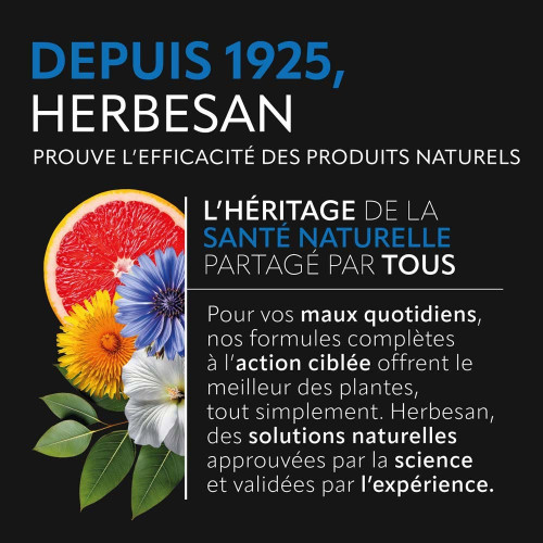 Herbesan Magnésium B6 30 comprimés Réduit stress et fatigue Pharma360