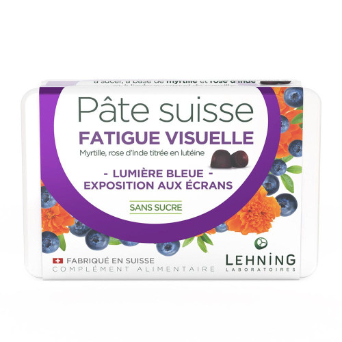 Lehning Pâte Suisse Fatigue Visuelle 40 gommes Protège vos yeux