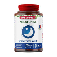 Superdiet Mélatonine 120 Gélules Sommeil Réparateur Pharma360