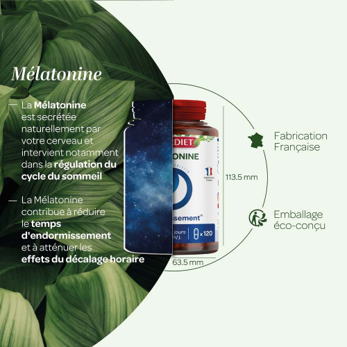 Superdiet Mélatonine 120 Gélules Sommeil Réparateur Pharma360