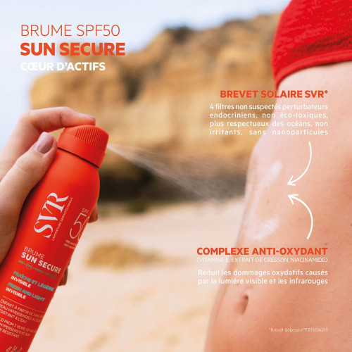 SVR Sun Secure Brume SPF50 200ml Protection Solaire Enfant Parapharmacie