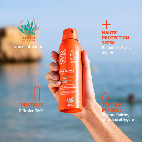 SVR Sun Secure Brume SPF50 200ml Protection Solaire Enfant Parapharmacie