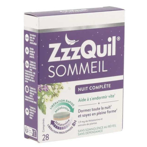 ZzzQuil Sommeil Nuit Complète 28 comprimés Sommeil Réparateur Pharma360