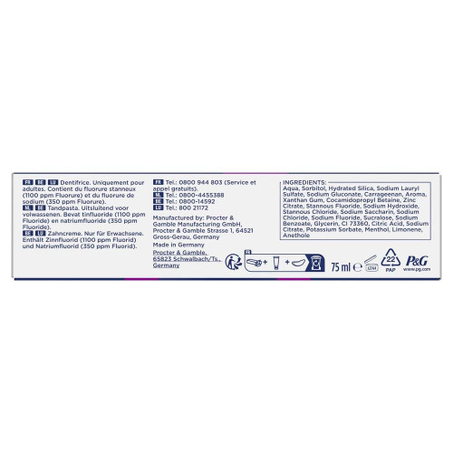 Oral-B Dentifrice Sensibilité 75ml Soulagement Douleur Dentaire