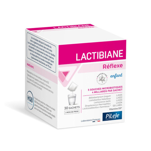Pileje Lactibiane Réflexe Enfant 30 sachets Soutien Croissance Immunité