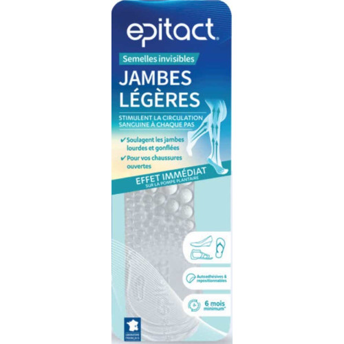 Epitact Semelles Invisibles 36/38 Circulation Améliorée Jambes Légères