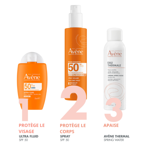 Avène Spray Solaire SPF 50+ 200ml Protection UVA UVB Peaux Sensibles