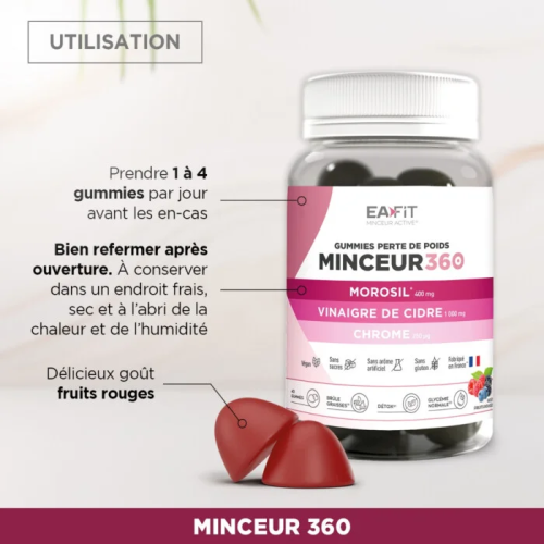 Eafit Minceur 360 Morosil 40 Gummies Brûle-graisse Réduit Appétit