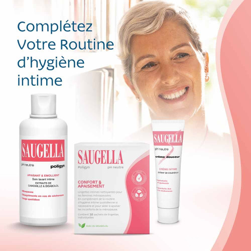 Saugella Poligyn Lingettes 10 unités - Confort Ménopause - Pharma360