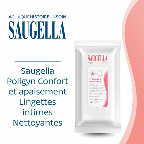 Saugella Poligyn Lingettes 15x Apaisantes Ménopause – Pharma360