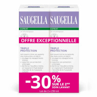 Saugella Expert Soin Lavant Intime 2x250ml Triple Protection Confort