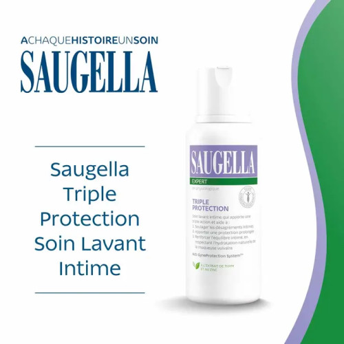 Saugella Expert Soin Lavant Intime 2x250ml Triple Protection Confort