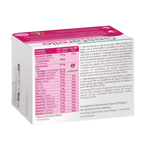 IPRAD Gestarelle G+ Grossesse 90 Capsules Vitamines et Omégas 3