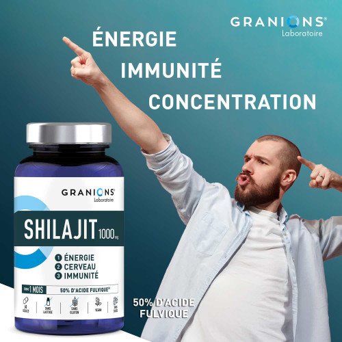 Granions Shilajit 1000mg 60 Gélules Boost Énergie Vitalité Pharma360
