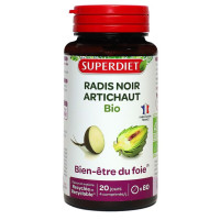 Super Diet Radis Noir Artichaut Bio 80 comprimés Détox Foie Pharma360