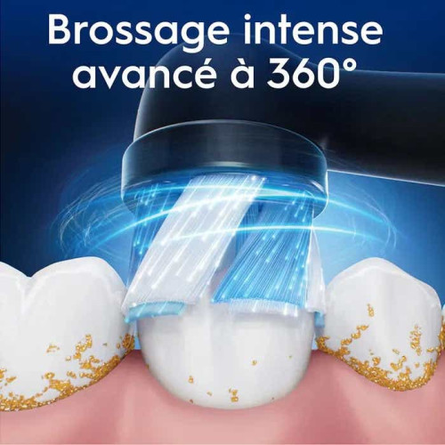 Oral B iO Brossettes 3 Noir Nettoyage Pro Plaque Dentaire Pharma360
