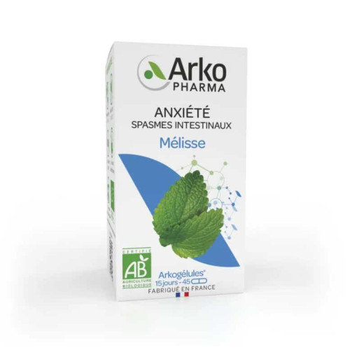 Arkopharma Arkogélules Mélisse Bio 45 Gélules Relaxation et Digestion