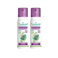 Puressentiel Répulsif Poux 2x75ml Protection Naturelle Cheveux