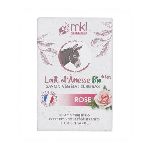 MKL Savon Bio Lait d'Ânesse Rose 100g Hydratation Éclat Peau Sensible