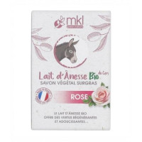 MKL Savon Bio Lait d'Ânesse Rose 100g Hydratation Éclat Peau Sensible