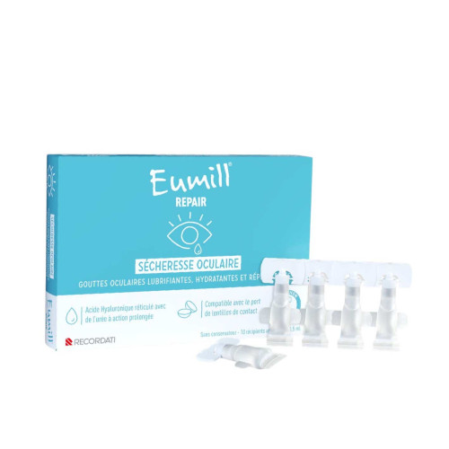 Bouchara Recordati Eumill Repair Unidoses 10x0,5ml Yeux Secs Soulagement
