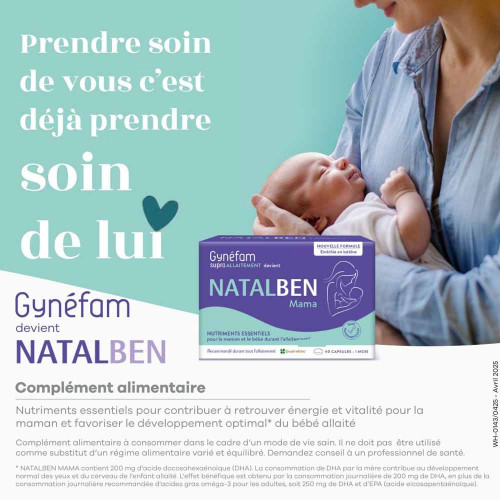 Natalben Mama Allaitement 60 caps Fatigue & Développement Bébé