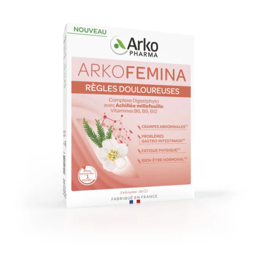 Arkopharma Arkofemina Règles Douloureuses 30 comprimés Soulagement efficace