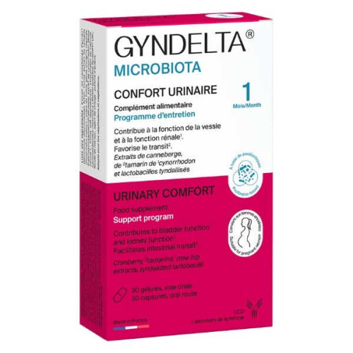 GynDelta Microbiota 30 gélules Confort urinaire et intestinal Pharma360
