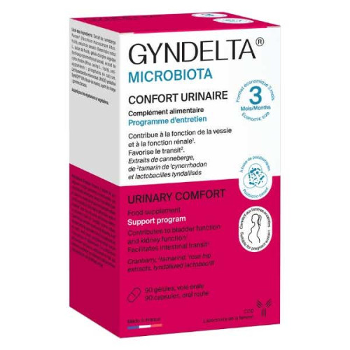 GynDelta Microbiota 90 gélules Confort Urinaire Intestinal Parapharmacie